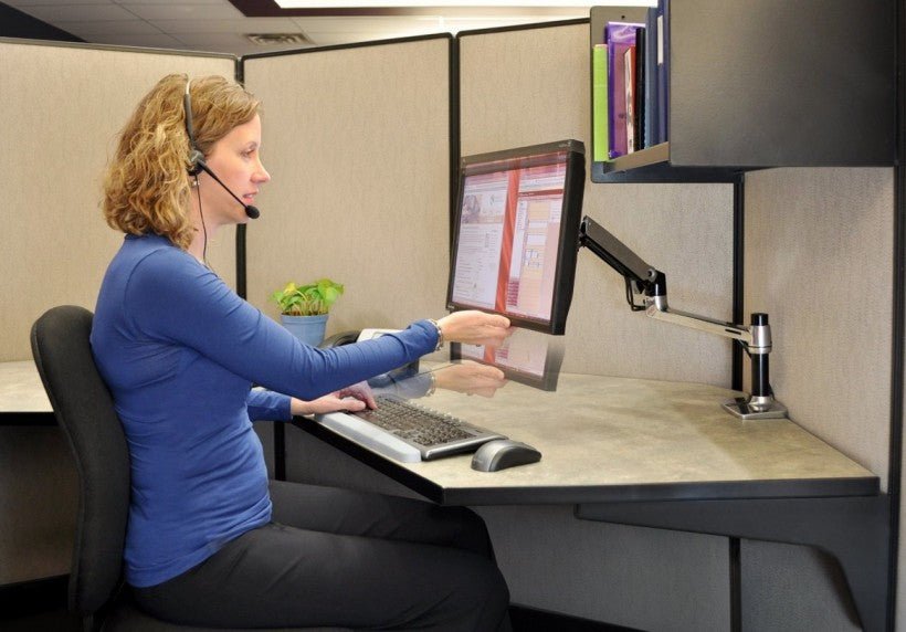 Monitor Personal Computer Shoulder How Monitor Arm Can Help Manage Your Neck Pain | Purpleark