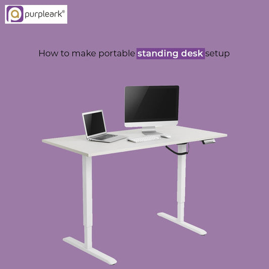 How To Make Portable Standing Desk Setup - Purpleark