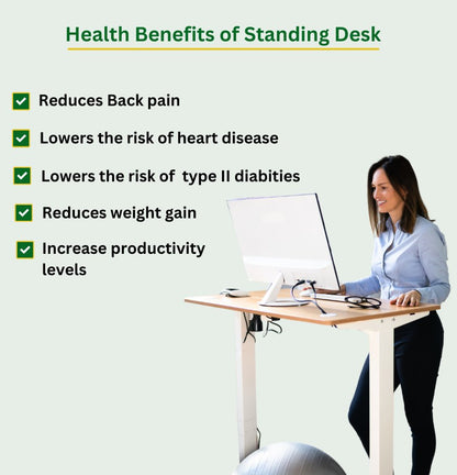 Electric Height Adjustable Standing Desk (3 Stage - Premium) - Purpleark