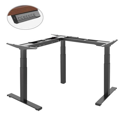 Electric Height Adjustable Table, L Shape - Purpleark