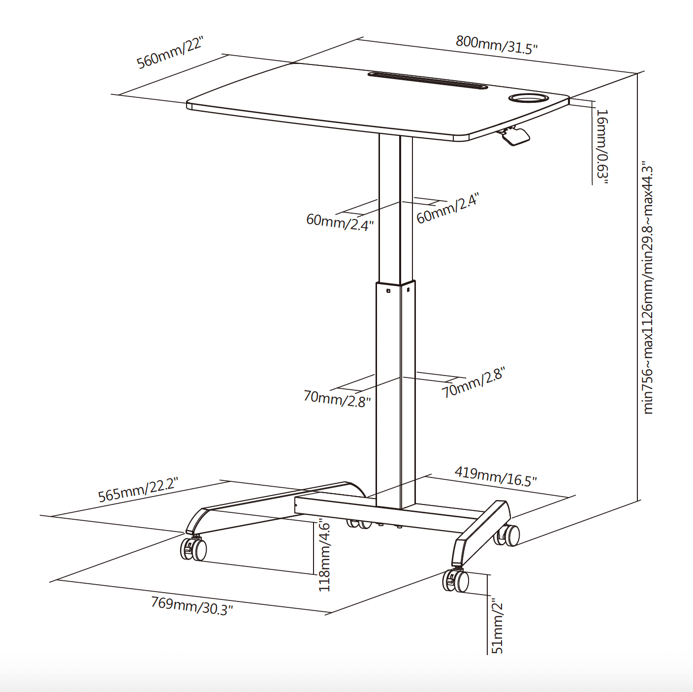 Laptop standing table - Purpleark